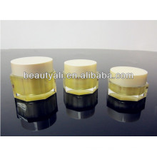 Octagon Empty acrylic cosmetic plastic cream jars